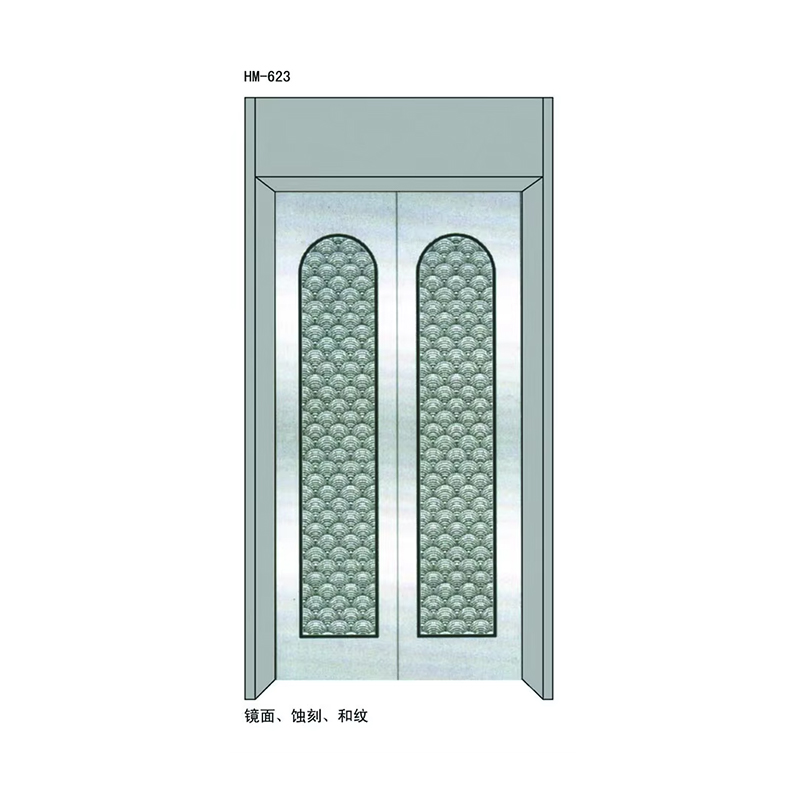 VTSP204 High Quality Elevator Door System Stainless Steel Painted Glass Manual Door Panel