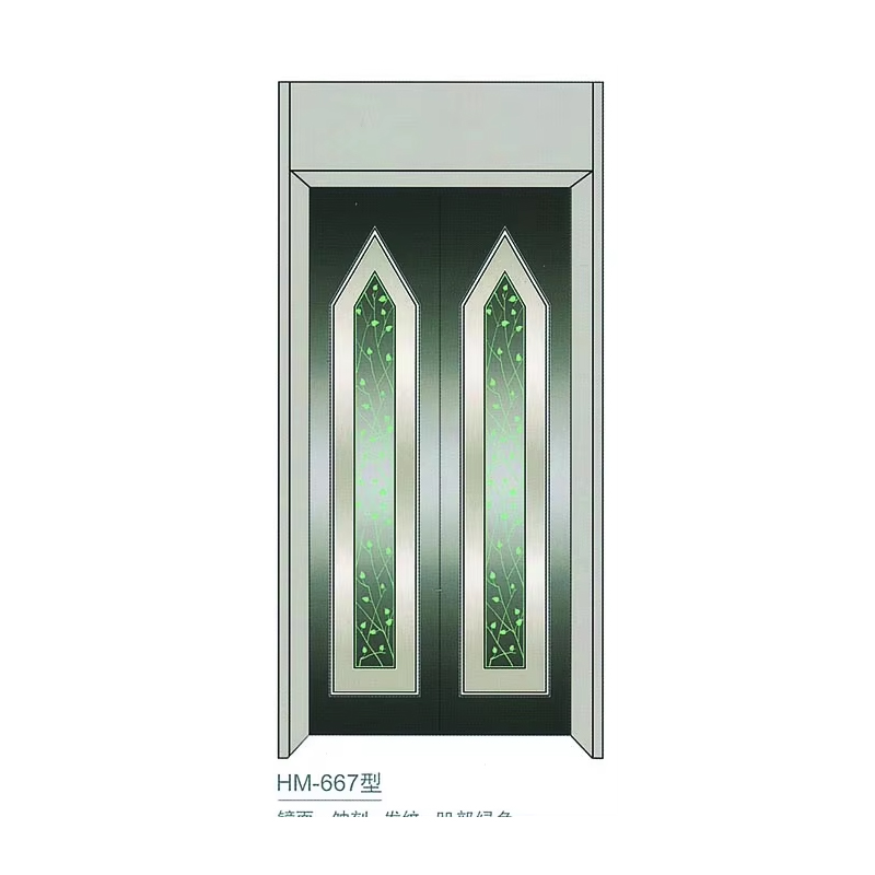 VTSP204 High Quality Elevator Door System Stainless Steel Painted Glass Manual Door Panel