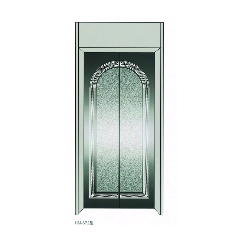 VTSP204 High Quality Elevator Door System Stainless Steel Painted Glass Manual Door Panel
