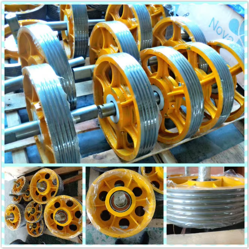 VTSP271 Elevator Counterweight Traction Pulley Wheel Cast Iron Deflector Sheave