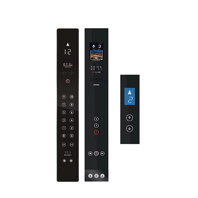 VTSP336 Elevator Wall Mounted Touch Display with Elevator Button Modern Design Stainless Steel & Glass Cop and Lop