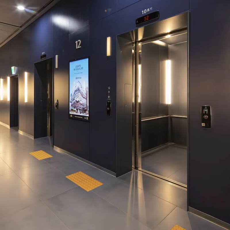 VTEP119 Ascensores Passenger Elevators Gearless AC for Multi-Story Buildings ISO9001 Certified Stainless Steel Easy Installation