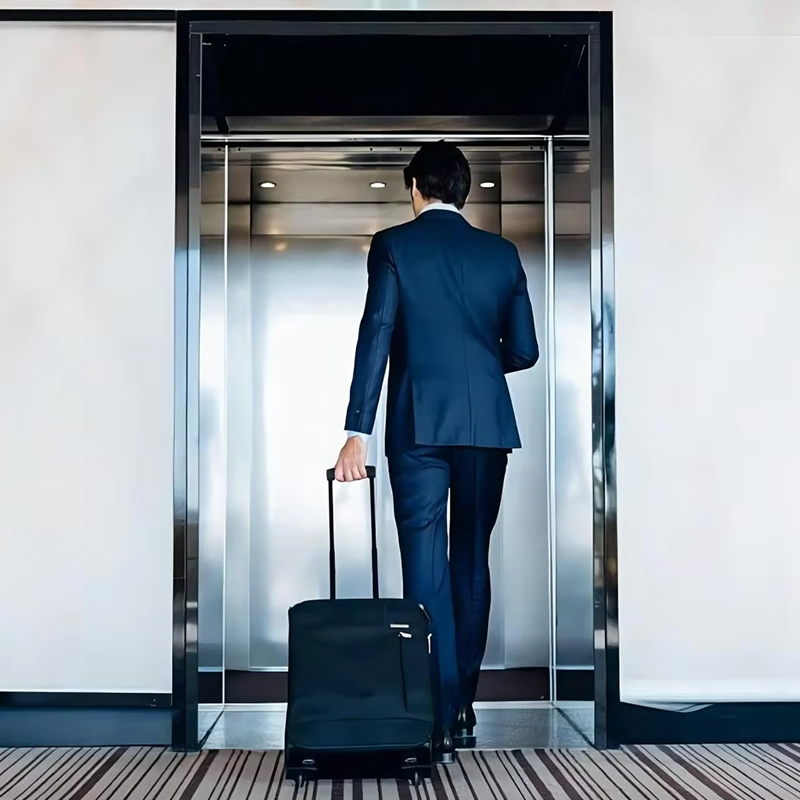 VTEP120 Residential Villa Passenger Elevator Panoramic Glass Stainless Steel Construction Safety Features Large Capacity