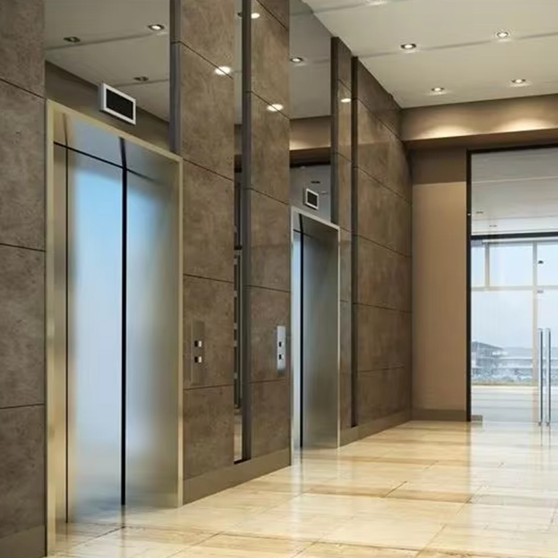 VTEP120 Residential Villa Passenger Elevator Panoramic Glass Stainless Steel Construction Safety Features Large Capacity