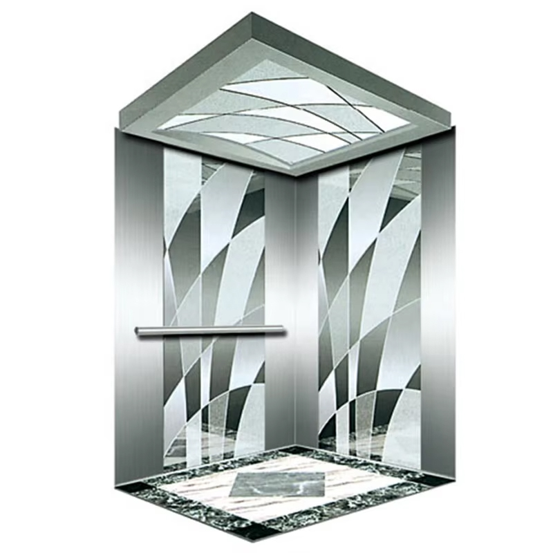 VTEP121 Hot Selling   NV Model 6-8 Person 630kg Gearless AC Modern Elevator Building Passenger Lift with Stainless Steel PVC Floor