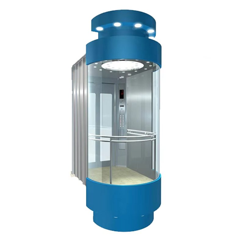 VTEO104 Ascensores Modern Sightseeing Elevator for High-Rise Commercial Projects