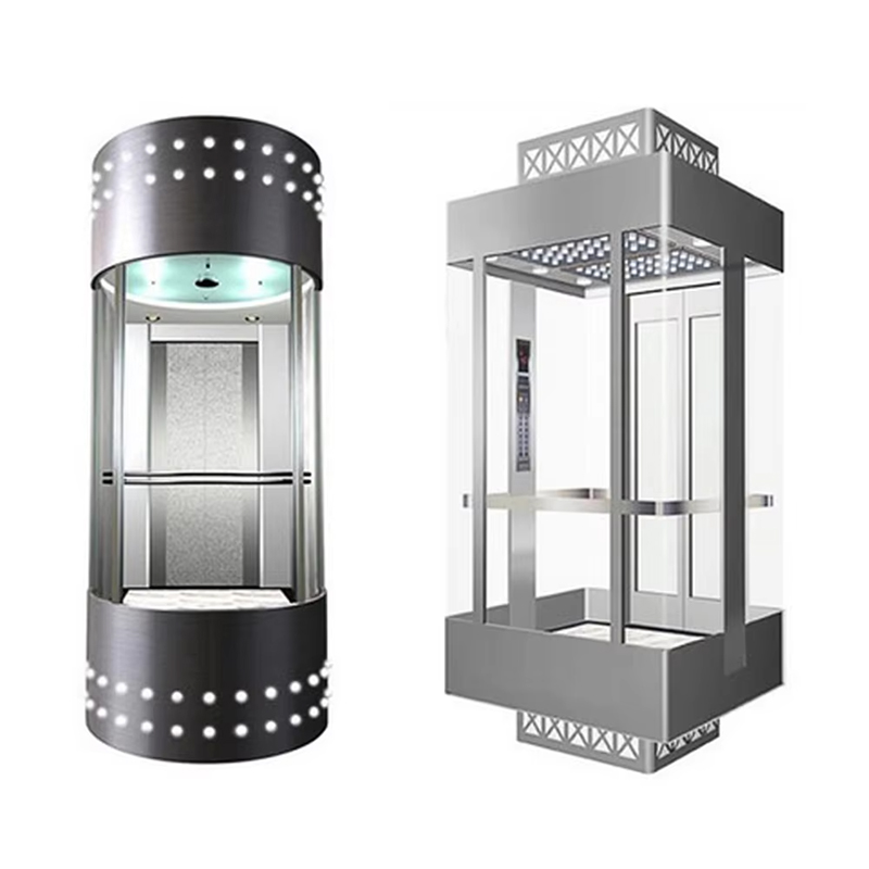 VTEO104 Ascensores Modern Sightseeing Elevator for High-Rise Commercial Projects