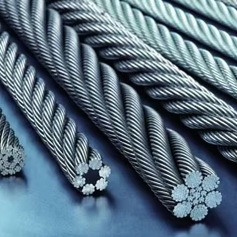 VTSP263 China Factory 11mm High Tenslie Strength Heat Resistant Stainless Galvanized Elevator Steel Wire Rope