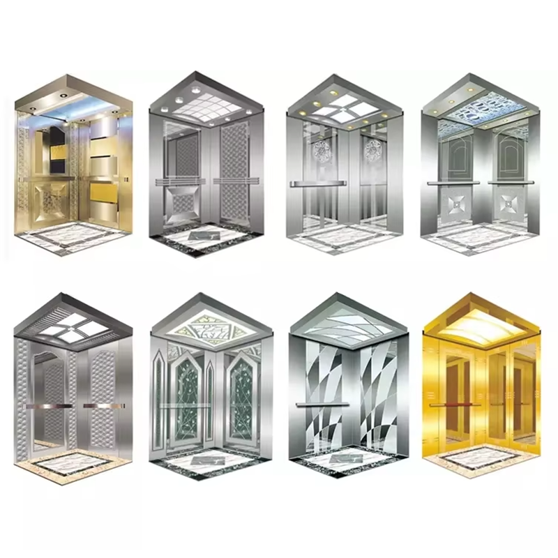 VTSP129 Elevator Parts & Accessories High-End Passenger Elevator Cabin with Ceiling Light Panels