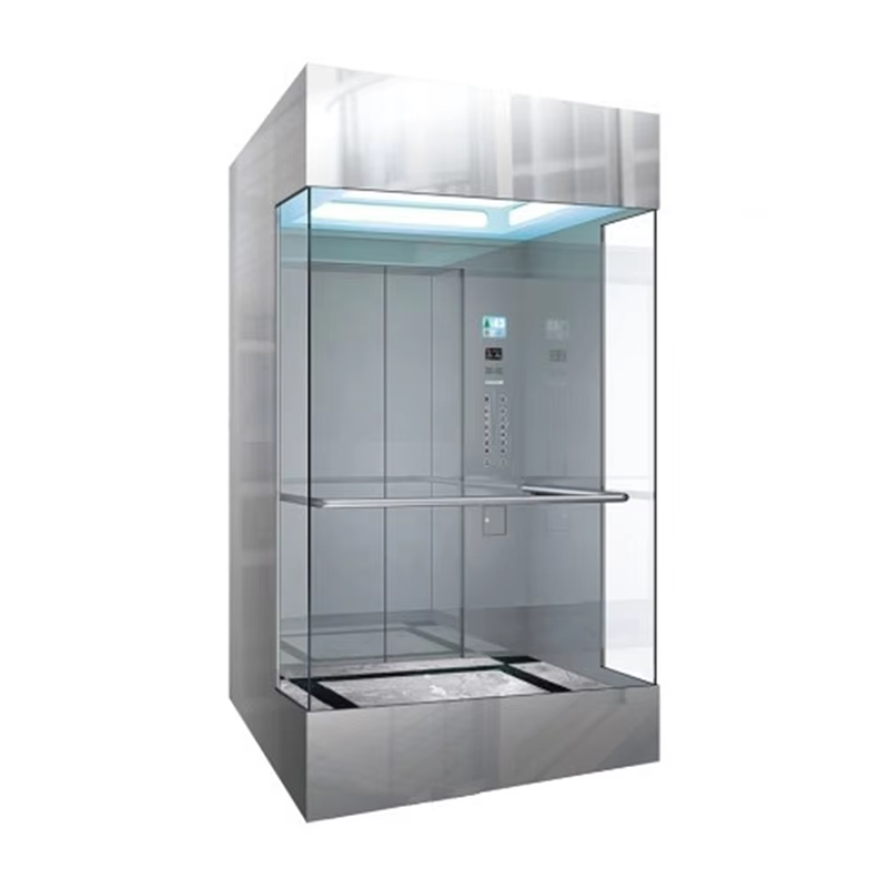 VTSP131 Modern Commercial Elevator Cabin with Stainless Steel Low Noise Anti-Slip Floor and LED Panels