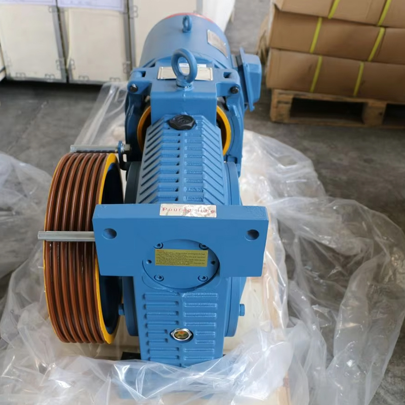 VTSP243  Geared Elevator Traction Machine Stainless Steel Lift 630KG_800KG_1000KG_YJ200A_8-13 Persons