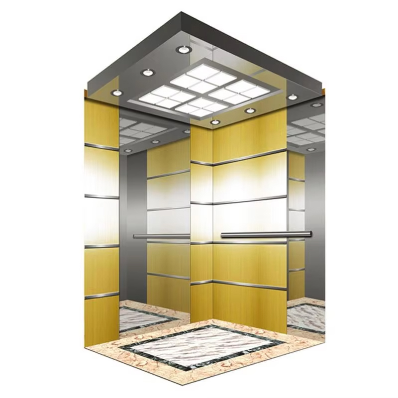 VTSP134 Passenger Elevator Cabin with Energy-Efficient LED Ceiling Stainless Steel Construction ISO9001 Certified 1 Year Warranty