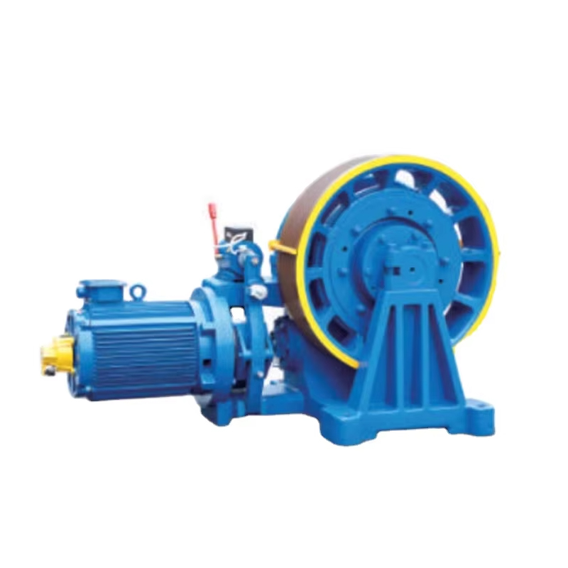 VTSP249 YJ320 1000Kg Passenger Elevator Traction Motor Geared Traction Machine