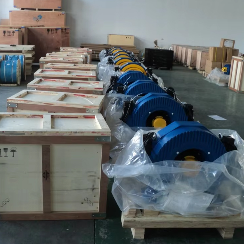 VTSP238 Montanari Gearless Traction Machine MCG100 Lift Motor 320-630KGS Motor Engine