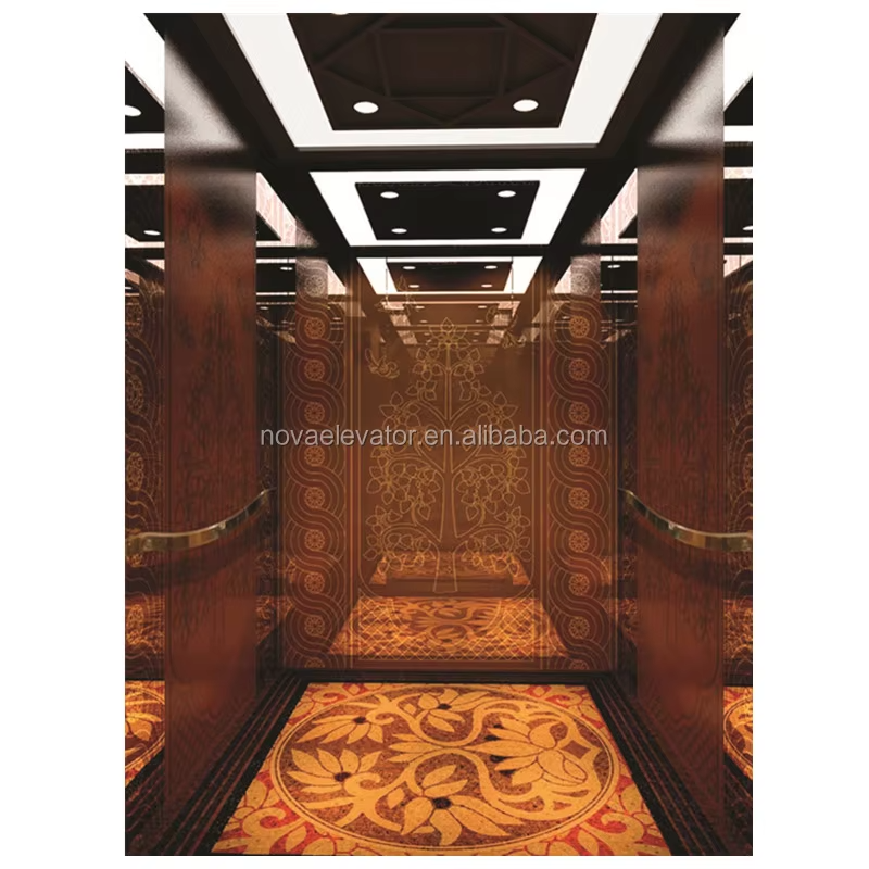 VTSP128 Elevator Parts & Accessories Premium Observation Elevator Cabin with Full Glass Walls