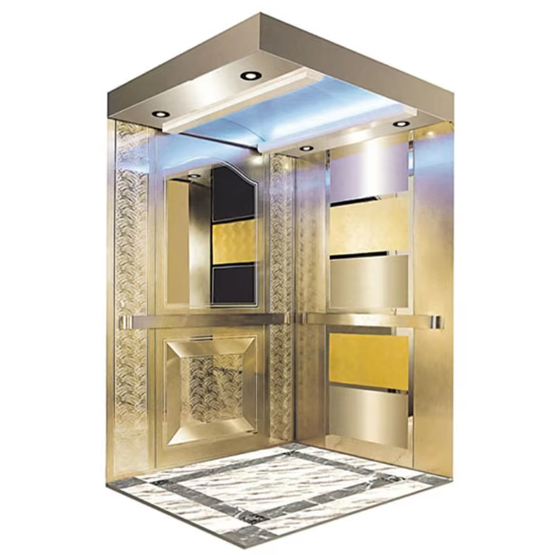 VTSP137 Elevator Parts & Accessories Modern Stainless Steel Elevator Cabin for Commercial Buildings