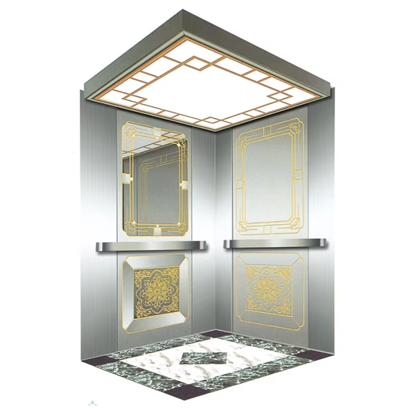 VTSP137 Elevator Parts & Accessories Modern Stainless Steel Elevator Cabin for Commercial Buildings