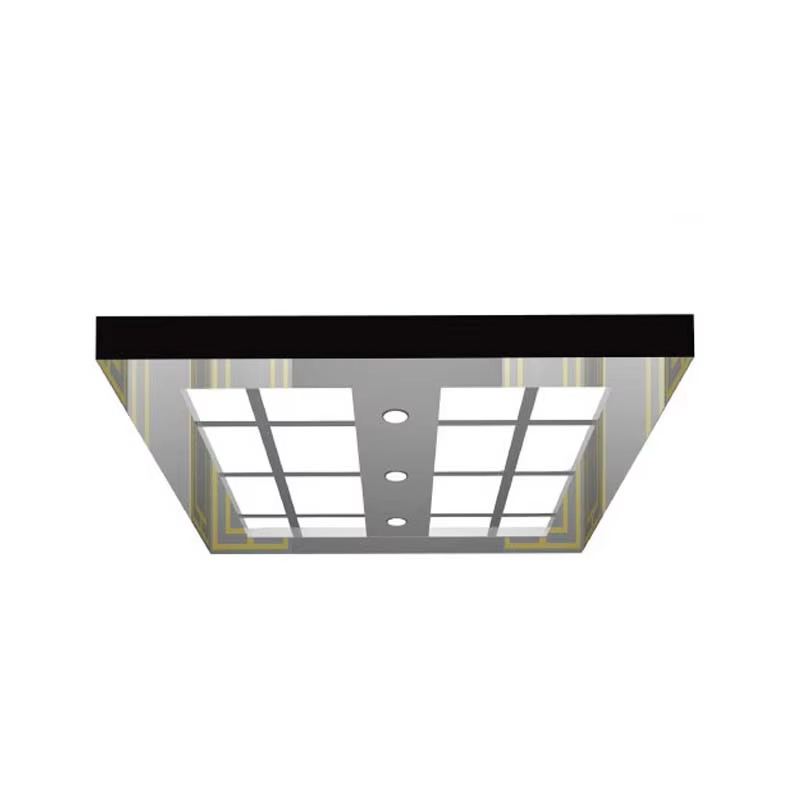 VTSP138 Elevator Modernization Parts Customized Elevator Ceiling LED Lighting Mirror Stainless Steel Lift Ceiling