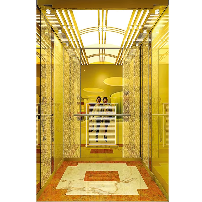VTSP127 Elevator Parts & Accessories Durable Stainless Steel Lift Cabin with Skirting and Handrail