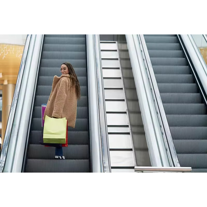 VTES107 30 Degree Vvvf Control Indoor Economical Commercial Escalator with 1 Year Warranty Modern Design for Office Buildings