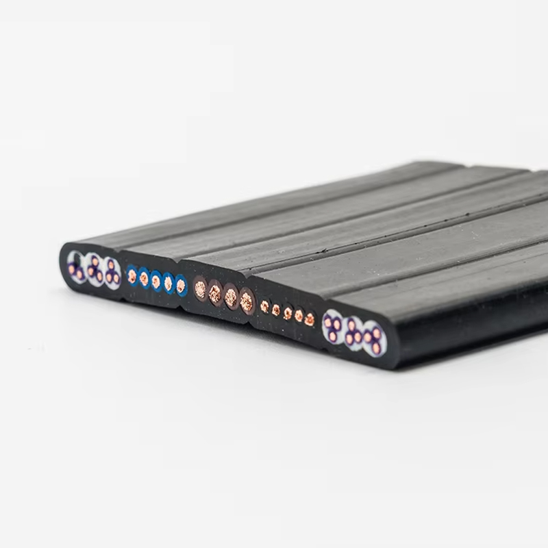 VTSP368 Elevator Flat Flexible Copper Conductor PVC Insulated PVC Sheath Elevator Traveling Cable