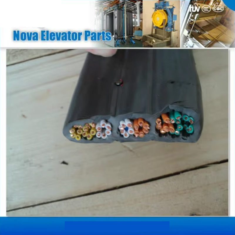 VTSP368 Elevator Flat Flexible Copper Conductor PVC Insulated PVC Sheath Elevator Traveling Cable